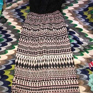 Strapless see through Lace up long.!